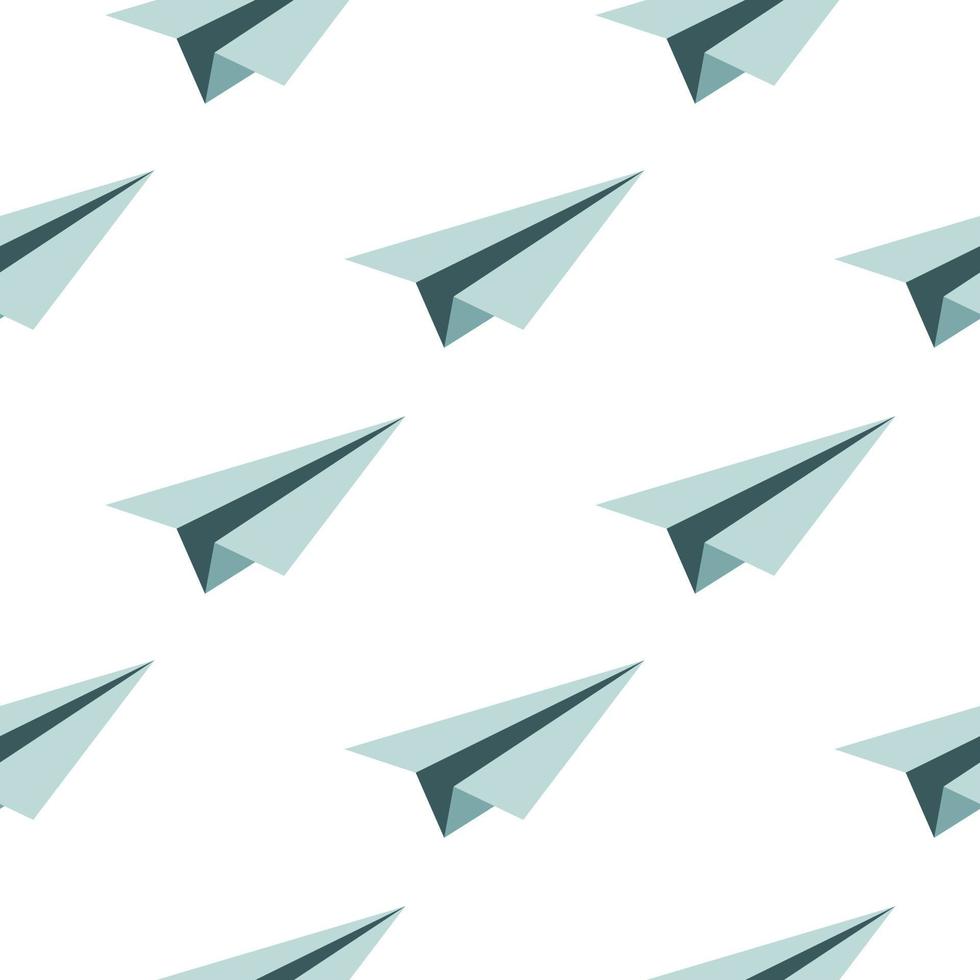 seamless pattern airplane paper vector