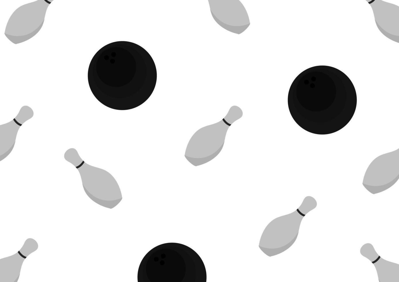 a pattern with a bowling sport theme vector