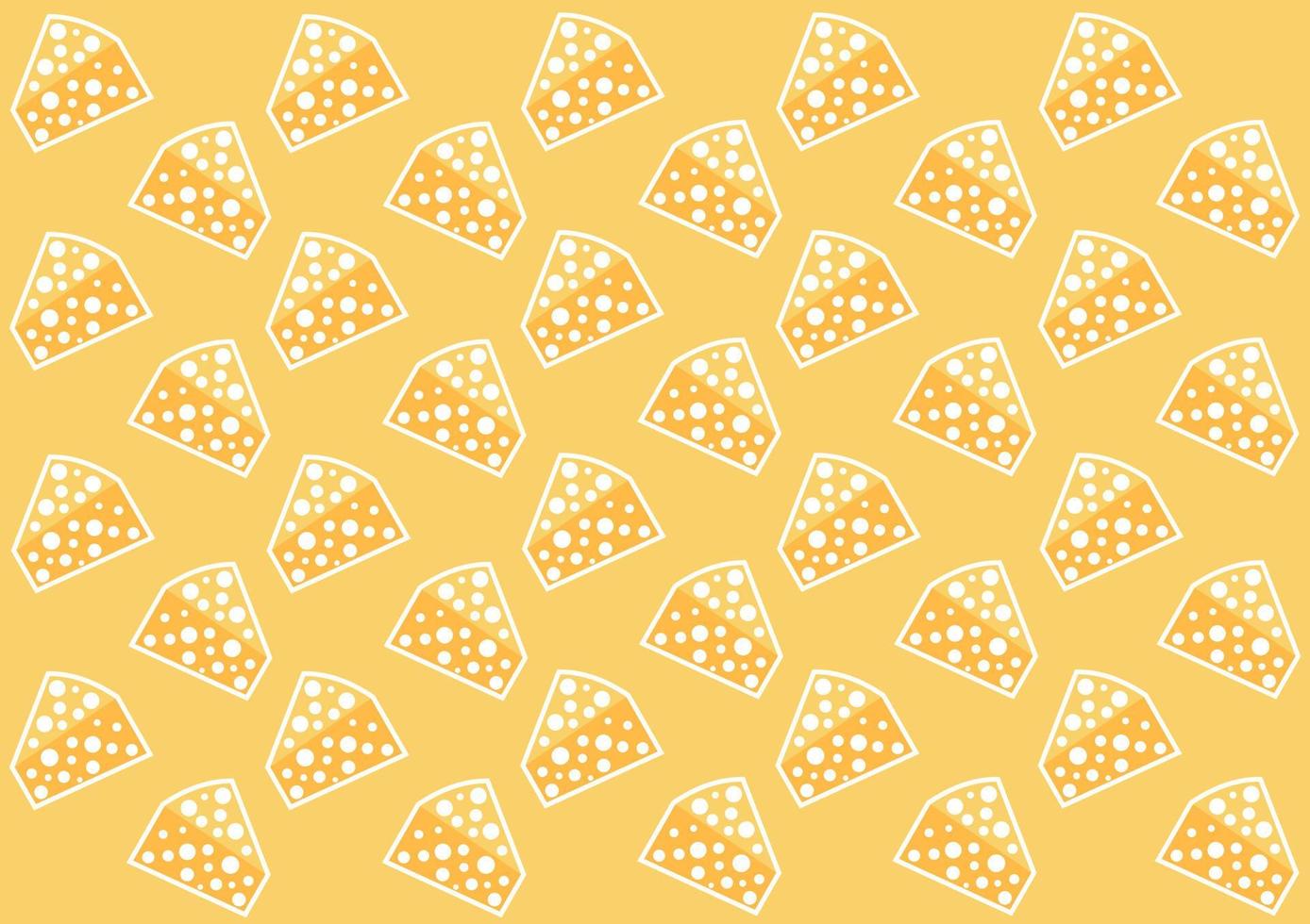 cheese pattern in a sweet bright yellow color vector