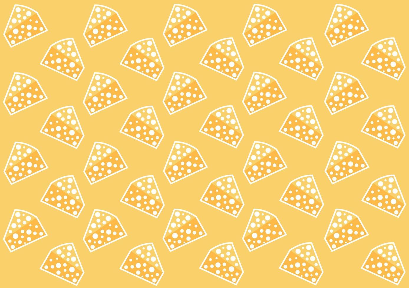 cheese pattern in a sweet bright yellow color vector