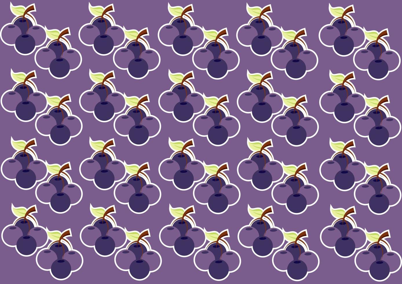 Sweet and fresh blueberry fruit pattern vector