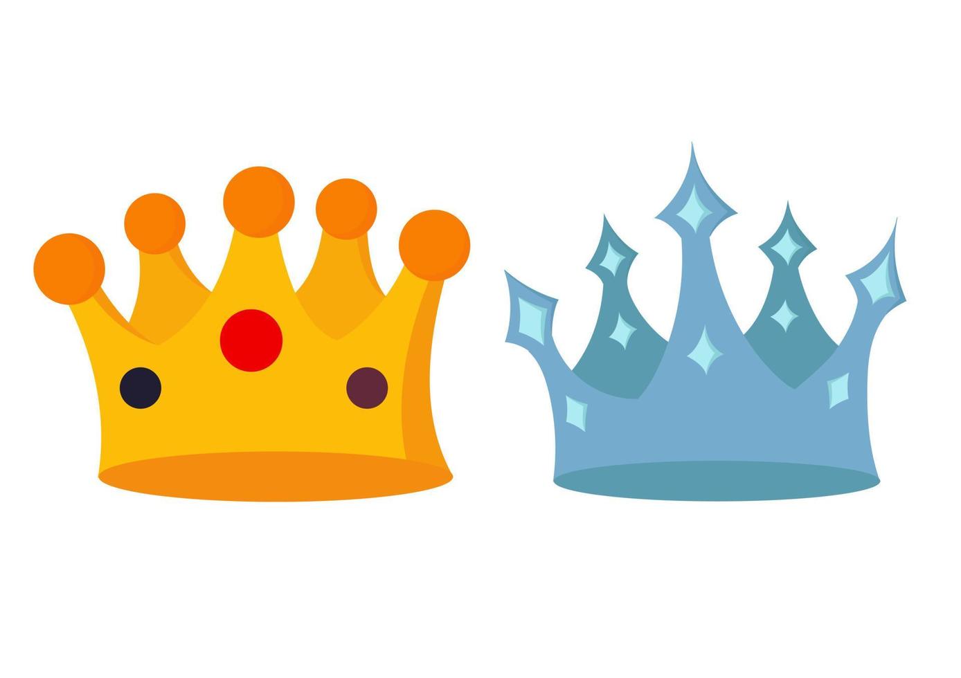 king and queen crown illustration vector