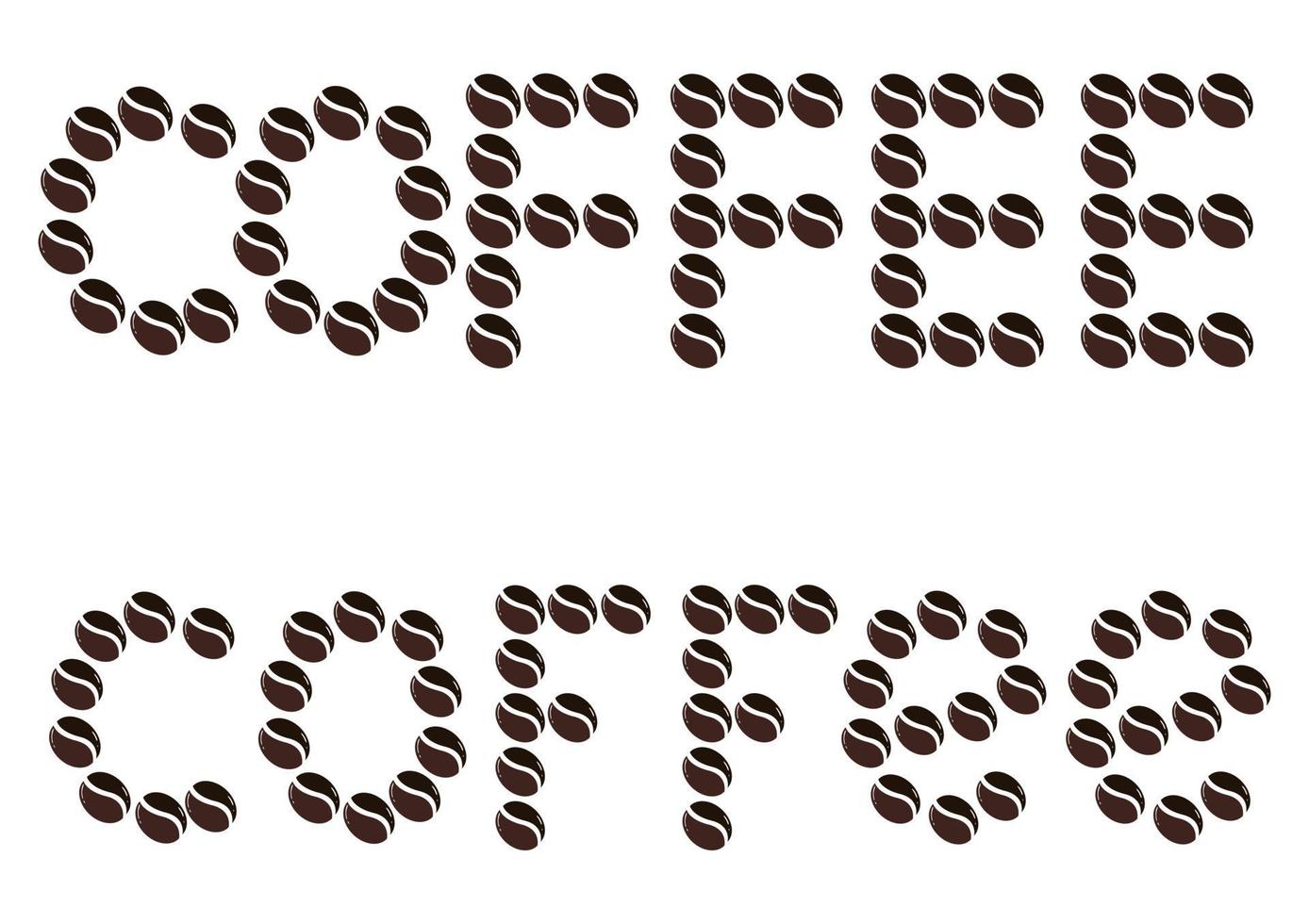 text with the inscription coffee vector