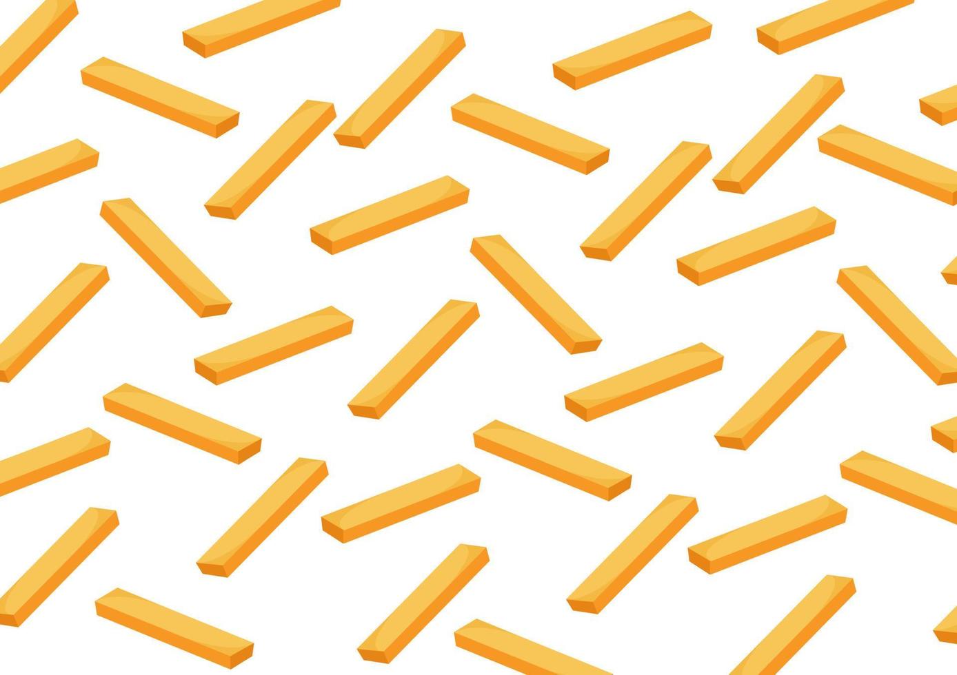 French fries background with golden yellow color vector