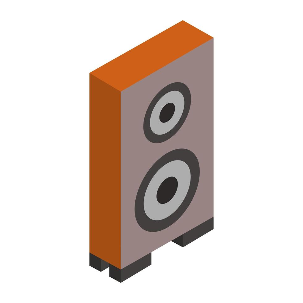 Isometric woofer on a white background vector
