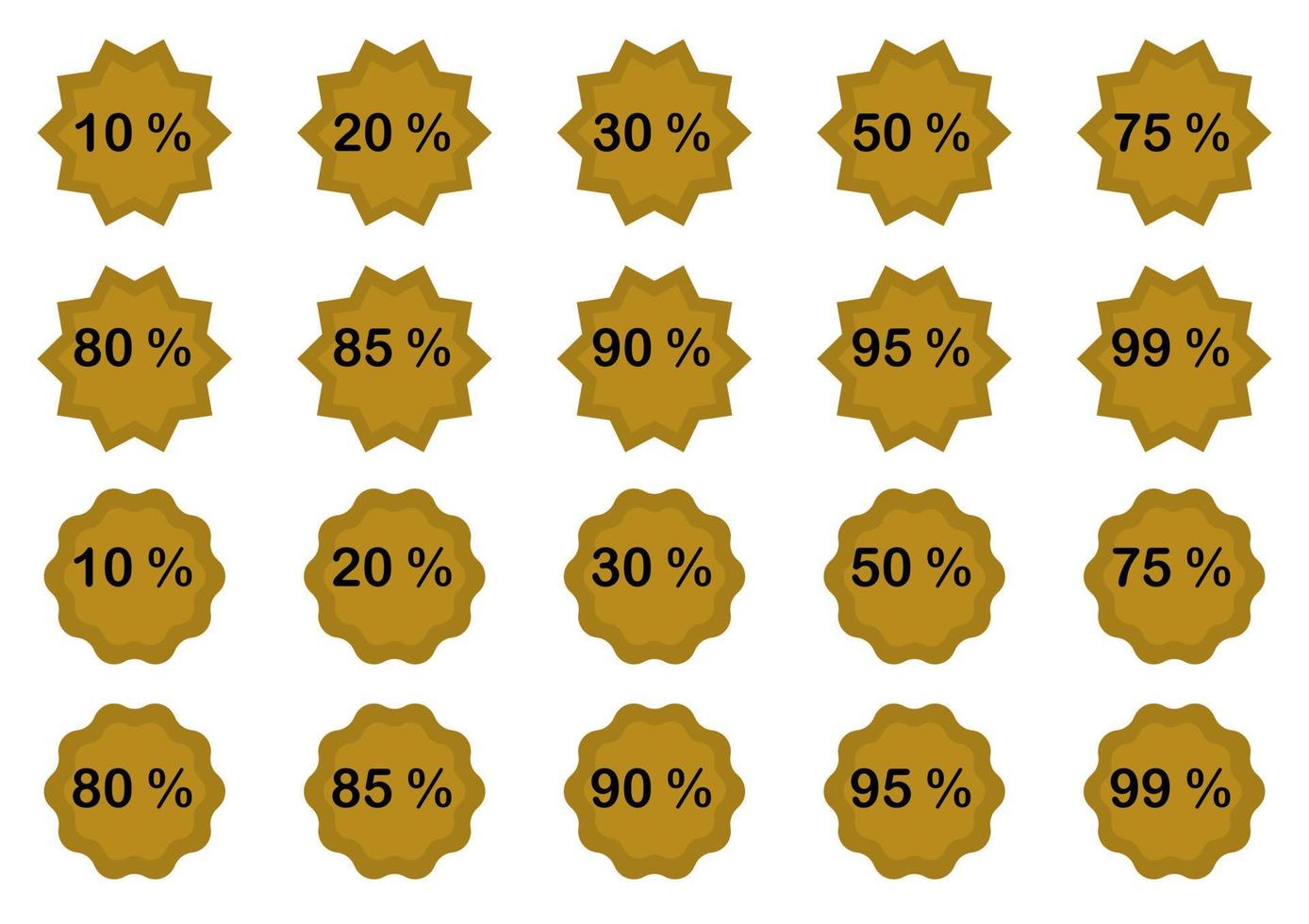 a collection of price discount tags vector