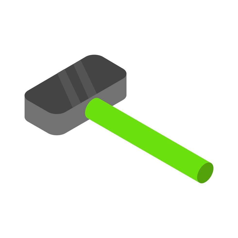 Isometric hammer on a white background vector