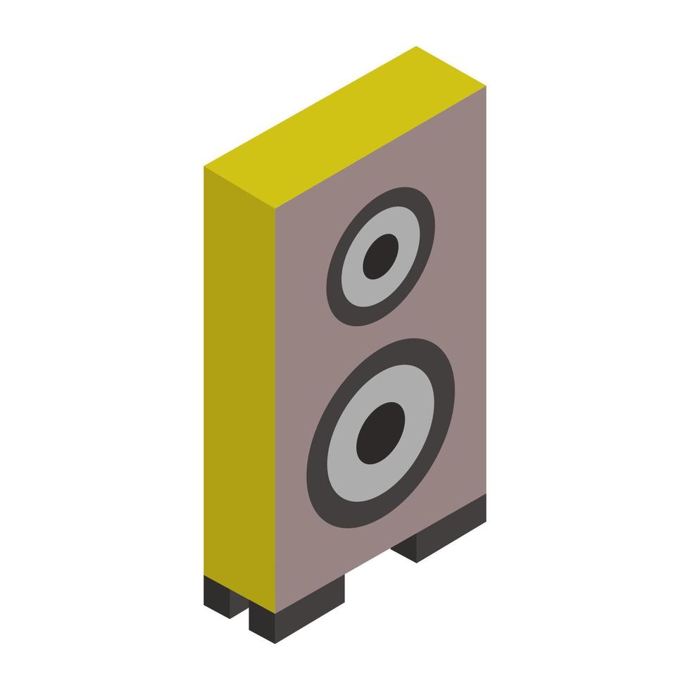 Isometric woofer on a white background vector