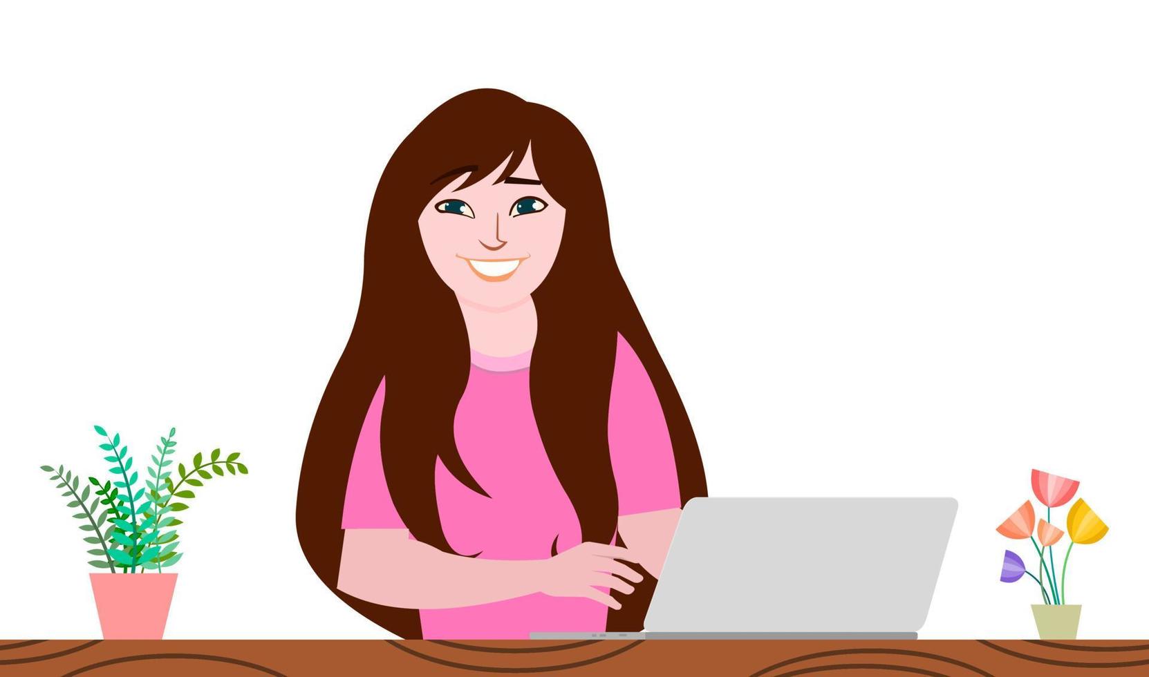 women working at home preventing from corona virus or covid-19 vector
