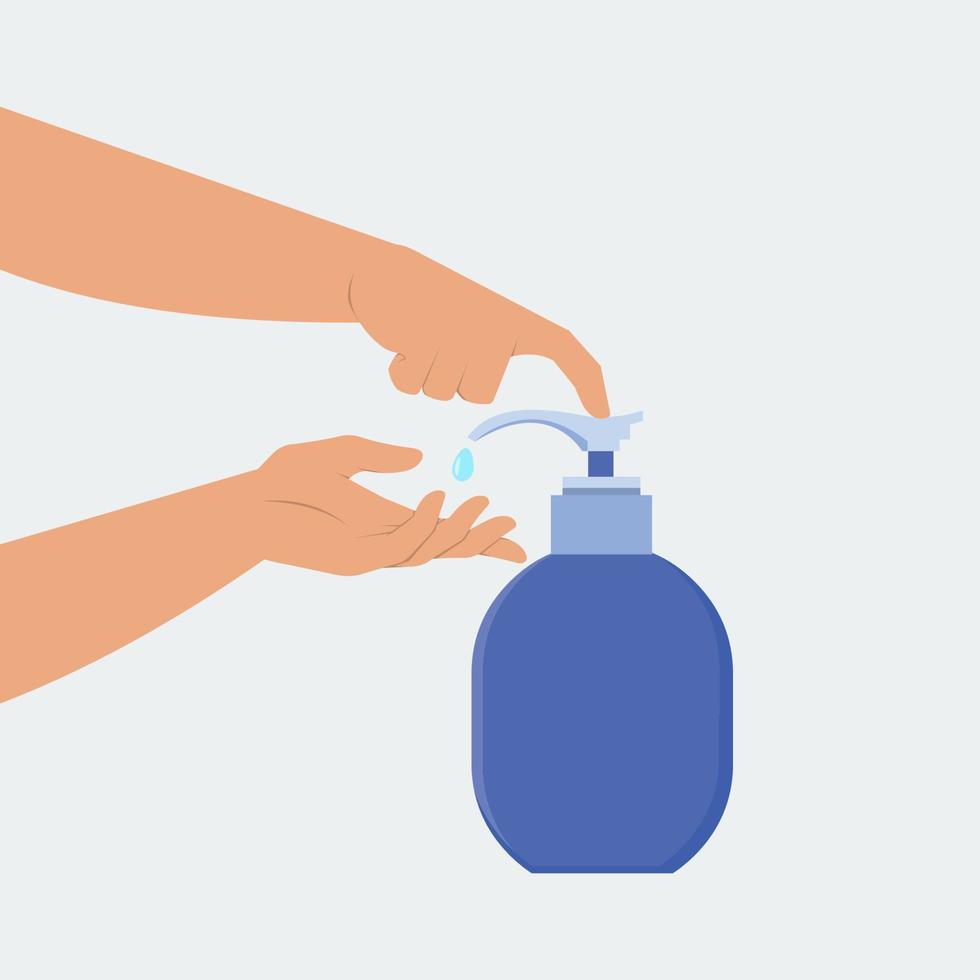 Disinfection and washing hands concept vector