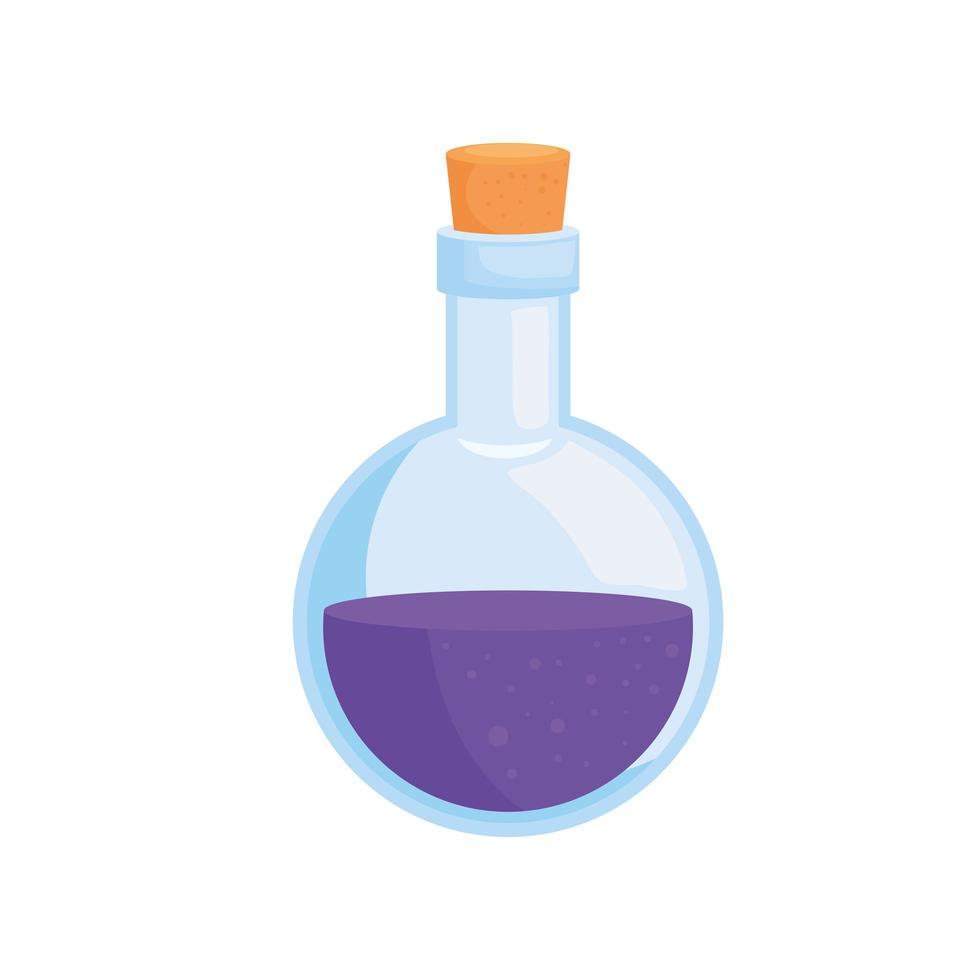 halloween purple flask vector