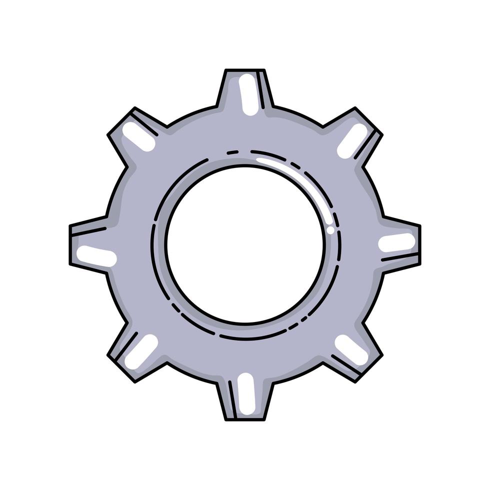 Isolated gear icon vector