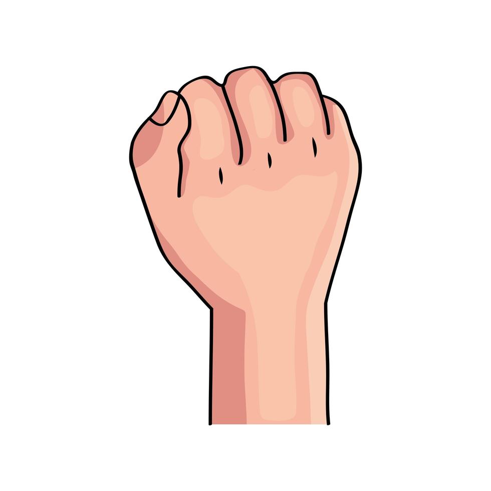 hand human fist vector