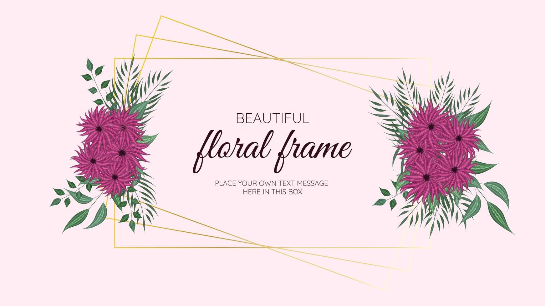 diseño de adornos florales - invitación o tarjeta de felicitación para la decoración de la boda vector