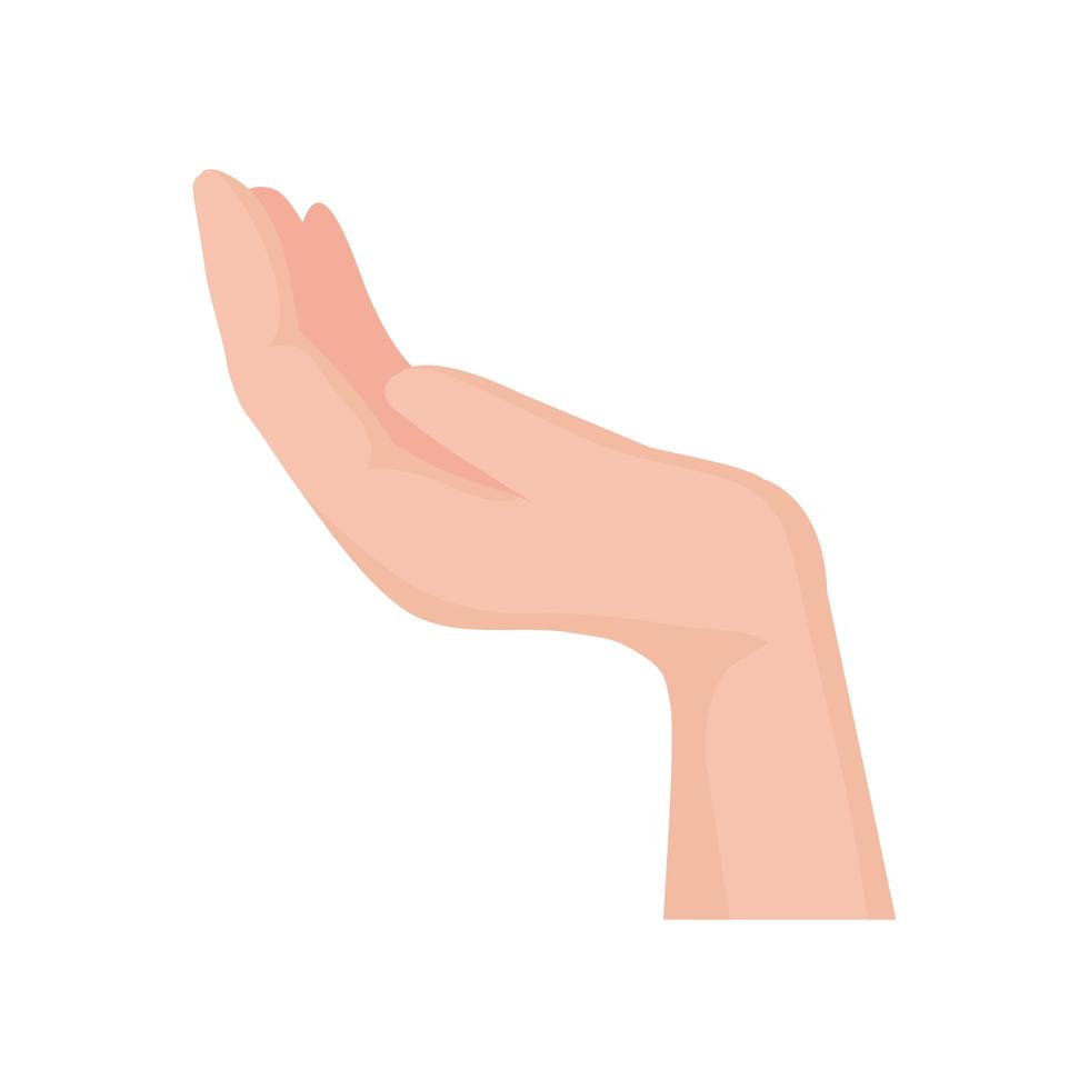 símbolo de elevación de la mano vector