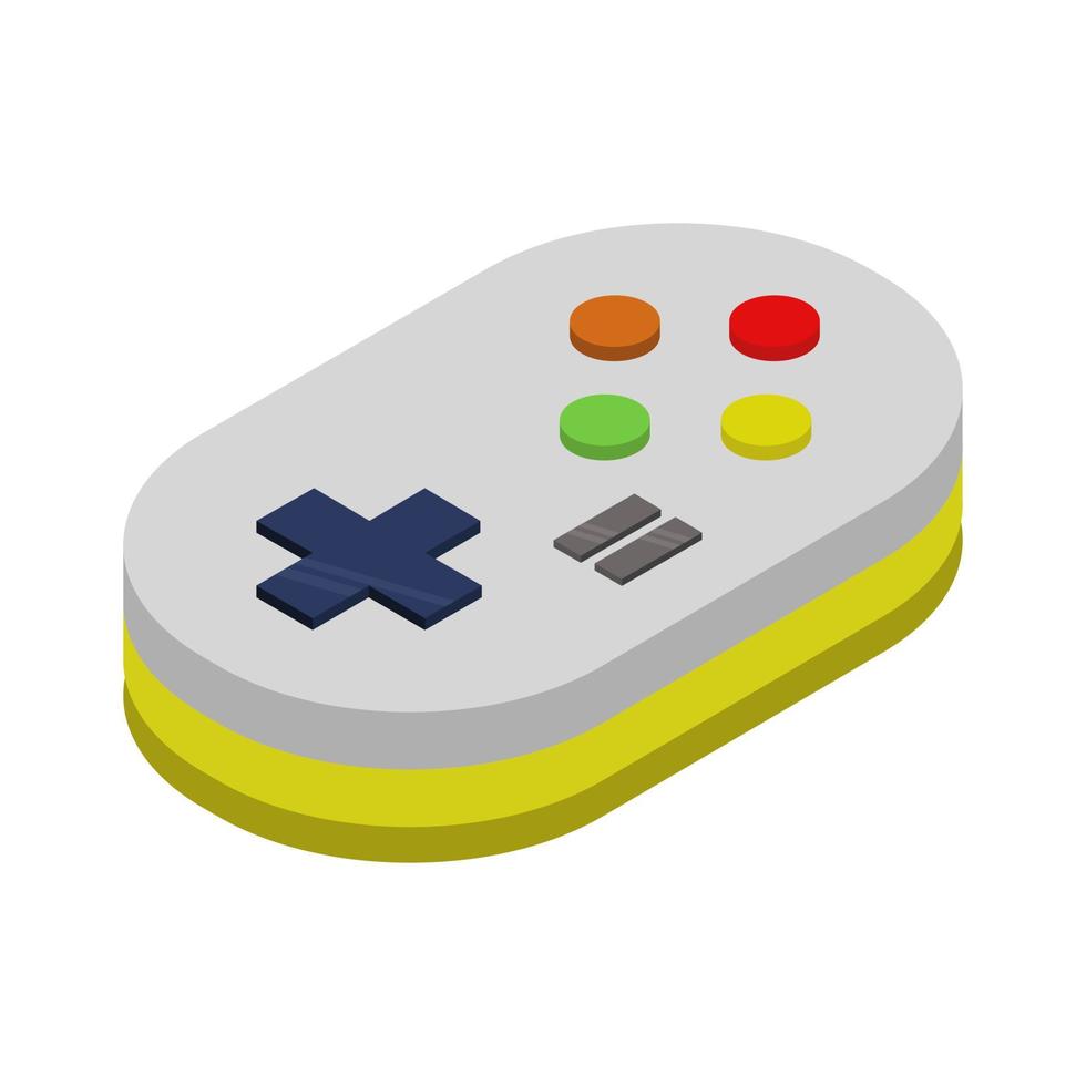 Isometric game pad on white background vector