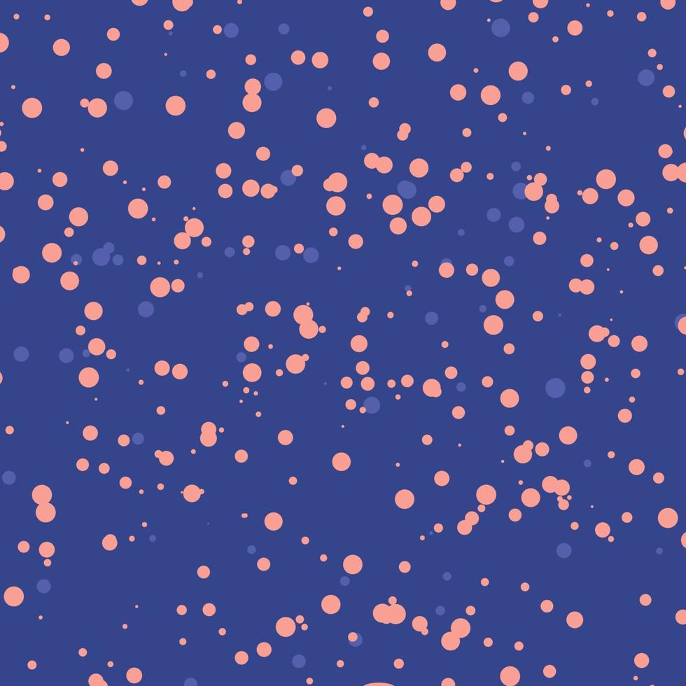 Abstract pattern with speckles pink color on blue background. vector