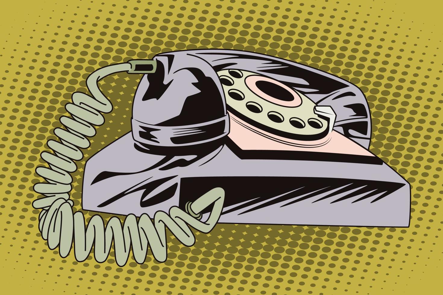 Stock illustration. Object in retro style pop art and vintage advertising. Retro phone. vector