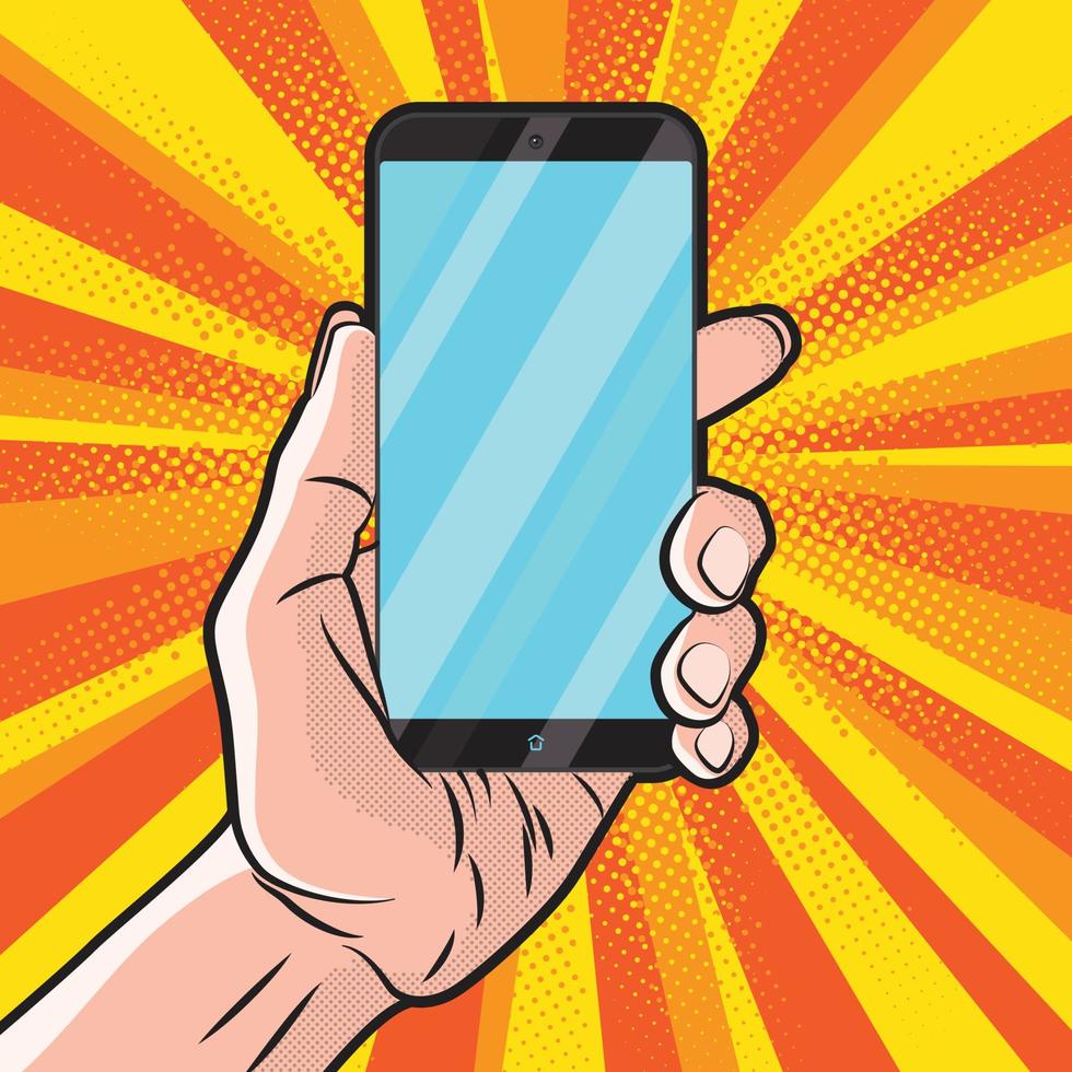 Smartphone in Hand vector