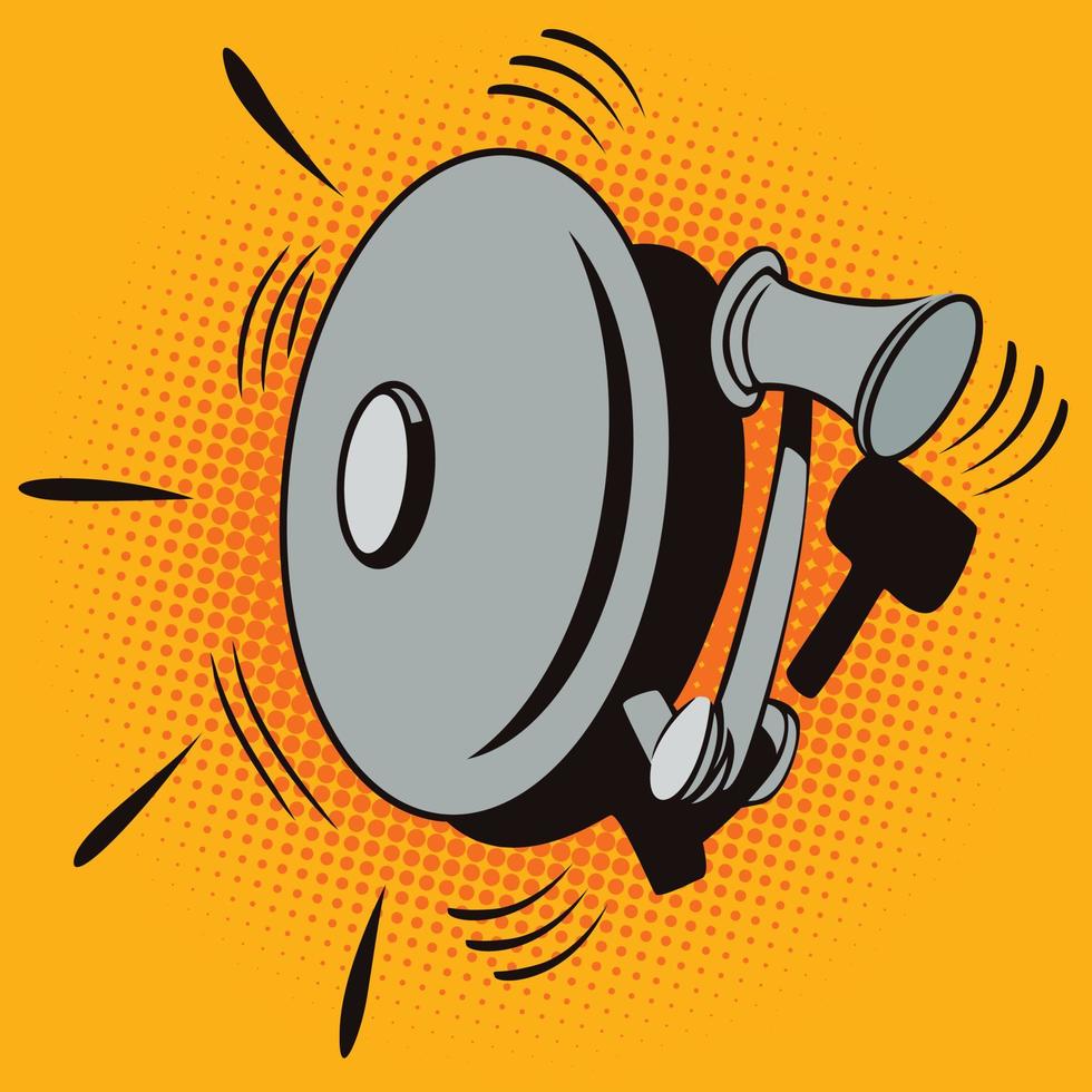 Stock illustration. Object in retro style pop art and vintage advertising. Fire alarm device. vector