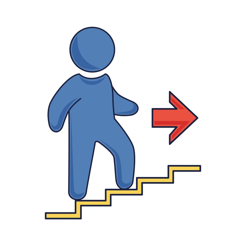 avatar climbing stairs vector