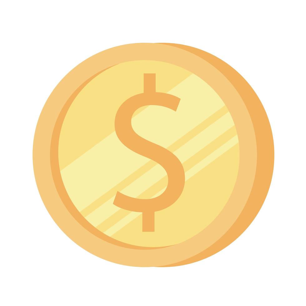 icono de moneda de dinero vector