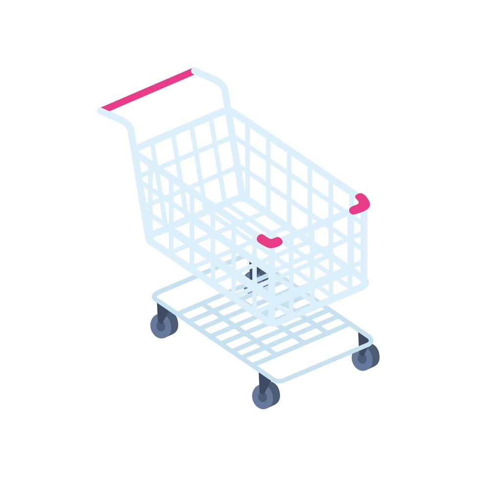 carrito de compras isométrico vector