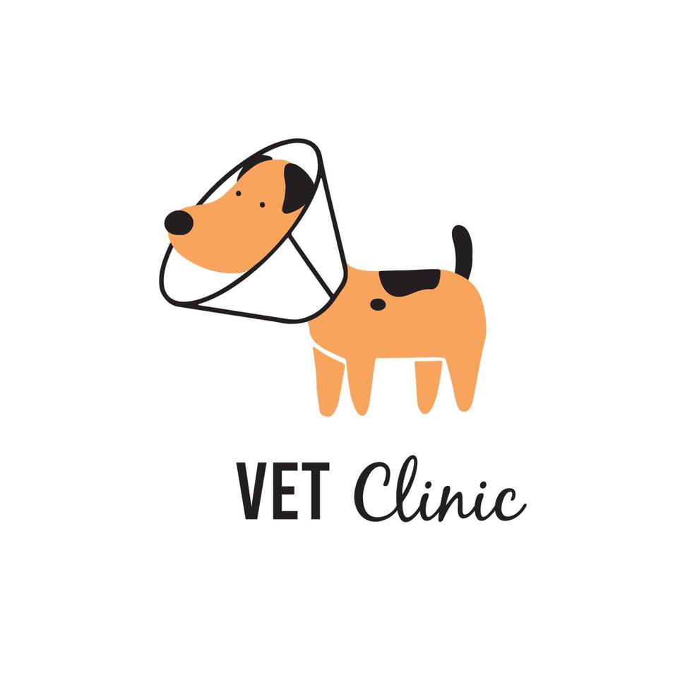 ilustración de perro para clínica veterinaria de mascotas vector