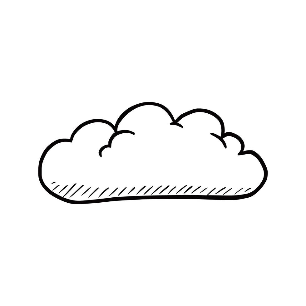 Hand drawn cloud. Doodle style. vector