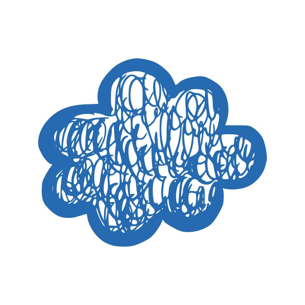 Hand drawn cloud. Doodle style. vector