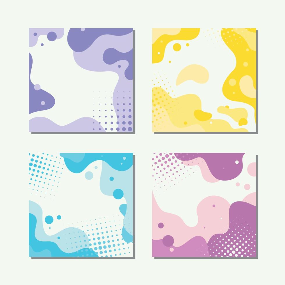 A set of abstract advertising banners with smooth lines. Vector illustration.