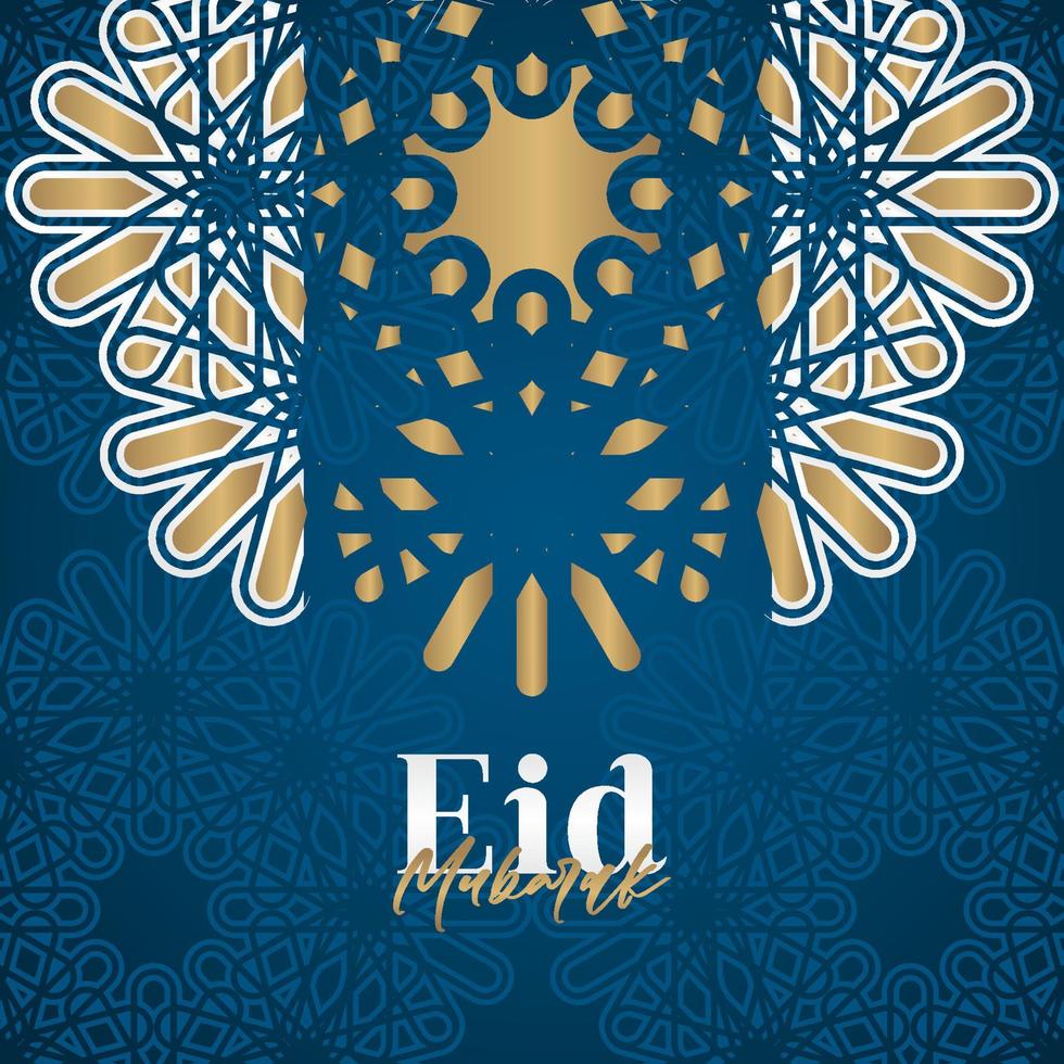 Diseño de vector de eid mubarak para impresión de banner y fondo de saludo