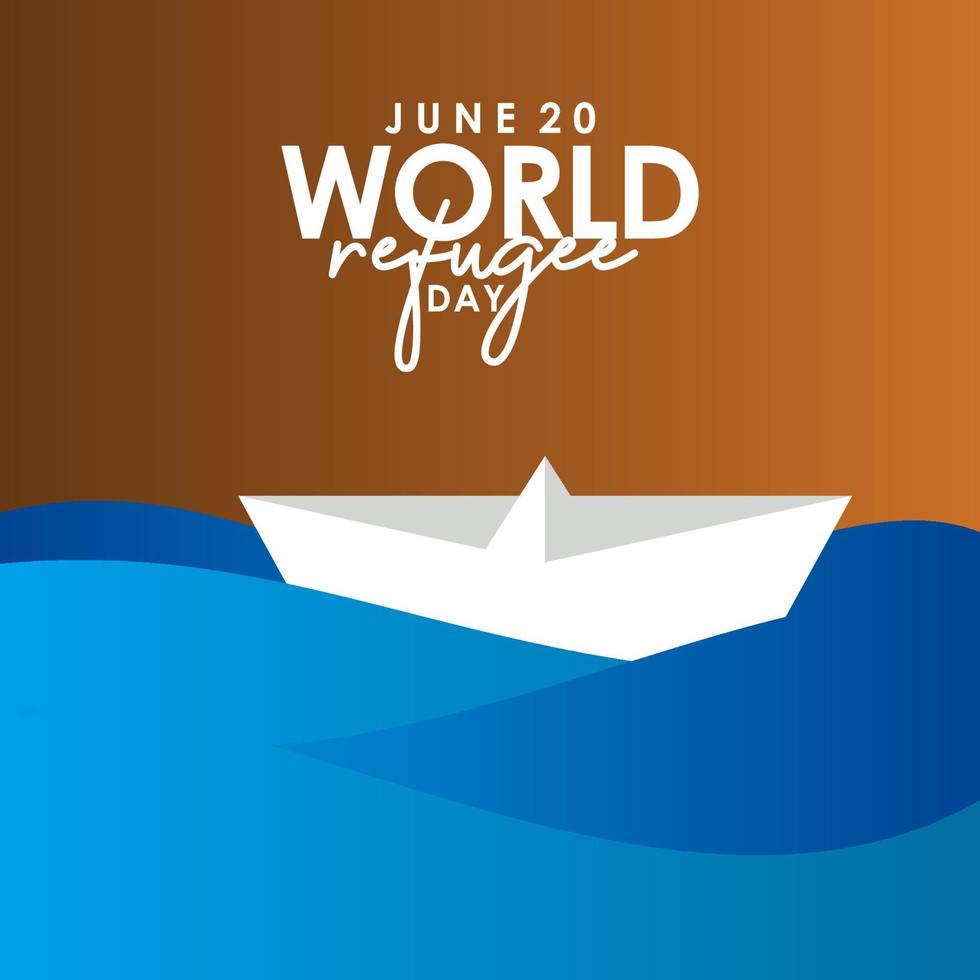 World Refugee Vector Design For Banner Print and International Moment Background