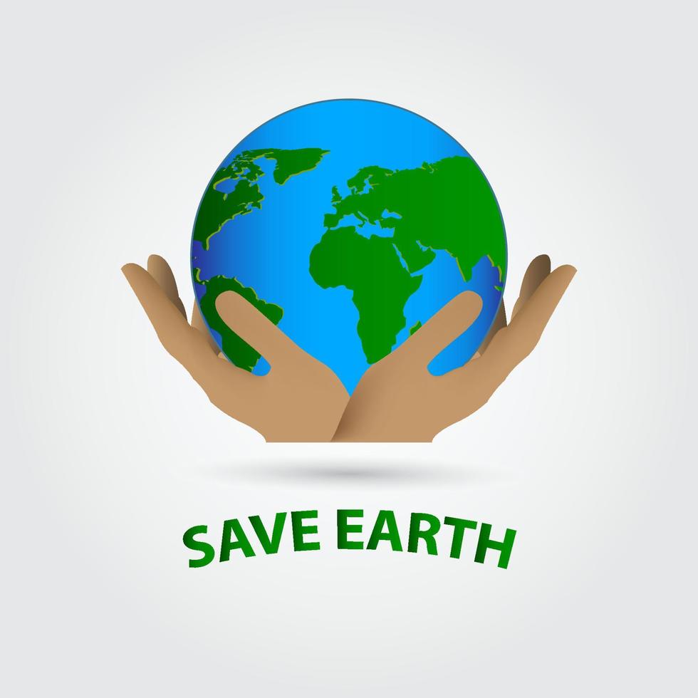Save The Earth Vector Design For Banner Print and Greeting Background