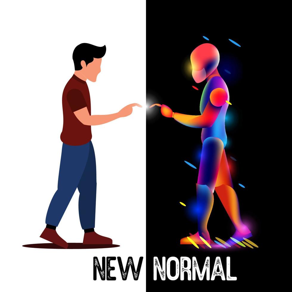 New Normal Era Vector Design From Corona Virus Pandemic