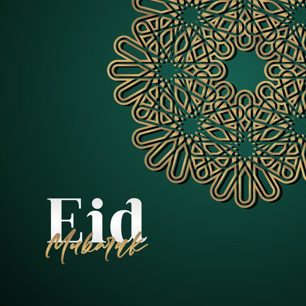 Diseño de vector de eid mubarak para impresión de banner y fondo de saludo