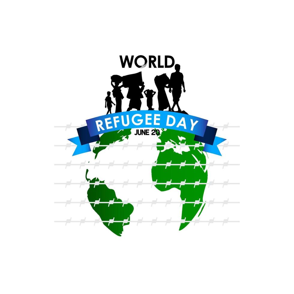 World Refugee Vector Design For Banner Print and International Moment Background