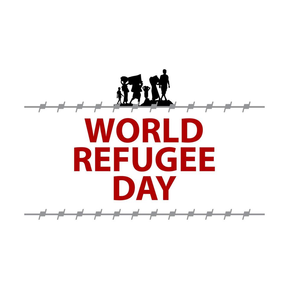 World Refugee Vector Design For Banner Print and International Moment Background