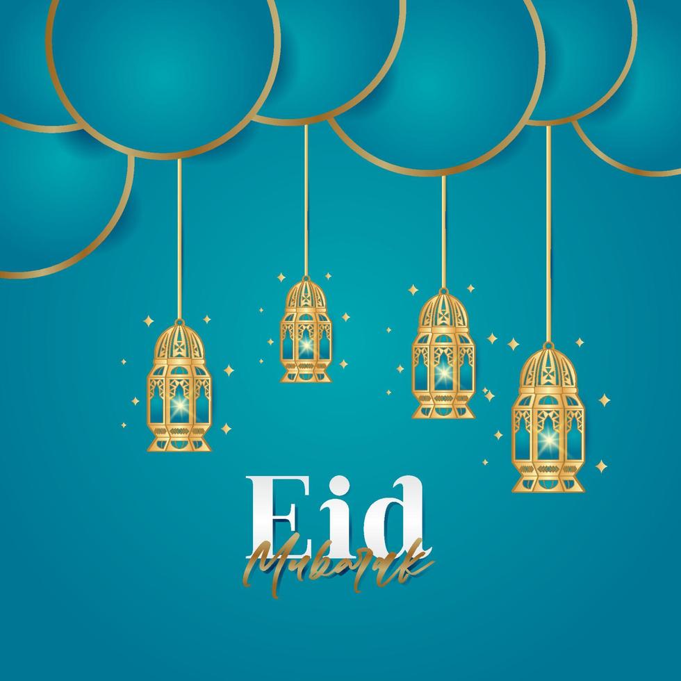 Eid Mubarak Vector Design For Banner Print and Greeting Background