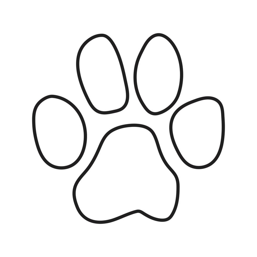 vector de icono de pisada de perro para web, presentación, logotipo, infografía, negocios, idea, médico de perros, médico de animales, amante de los animales