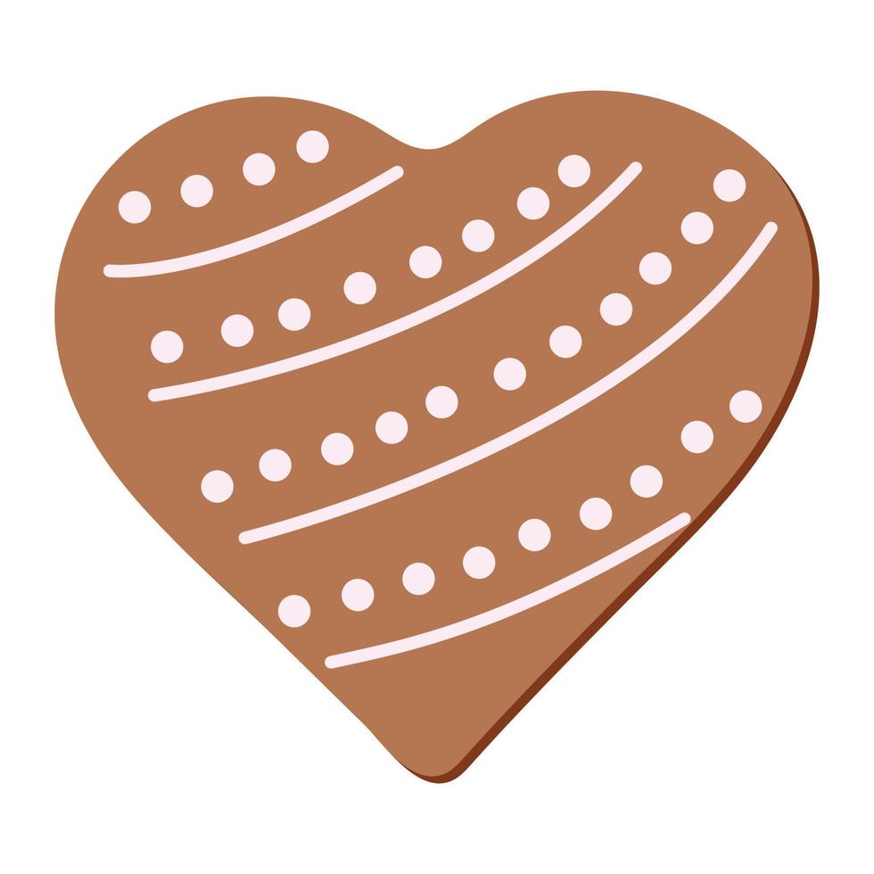 Cookie Heart Gingerbread Vector For Web, Presentation, Logo, Icon, Etc