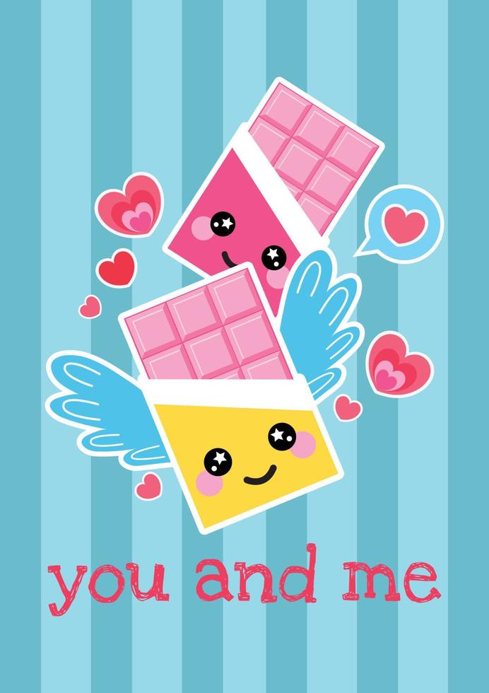 valentines day card art design biue card vector