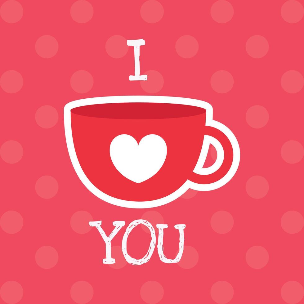 valentine card i love you design background vector