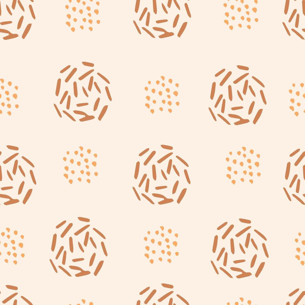 Abstract speckles seamless pattern in boho style vector