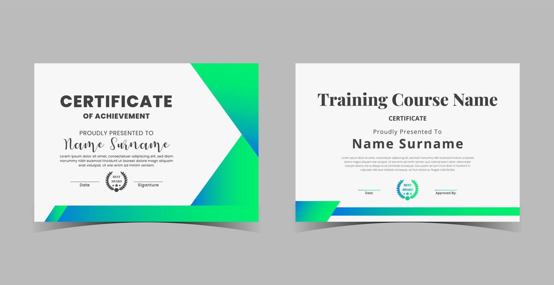 Certificate of Appreciation template, certificate of achievement, awards diploma template vector
