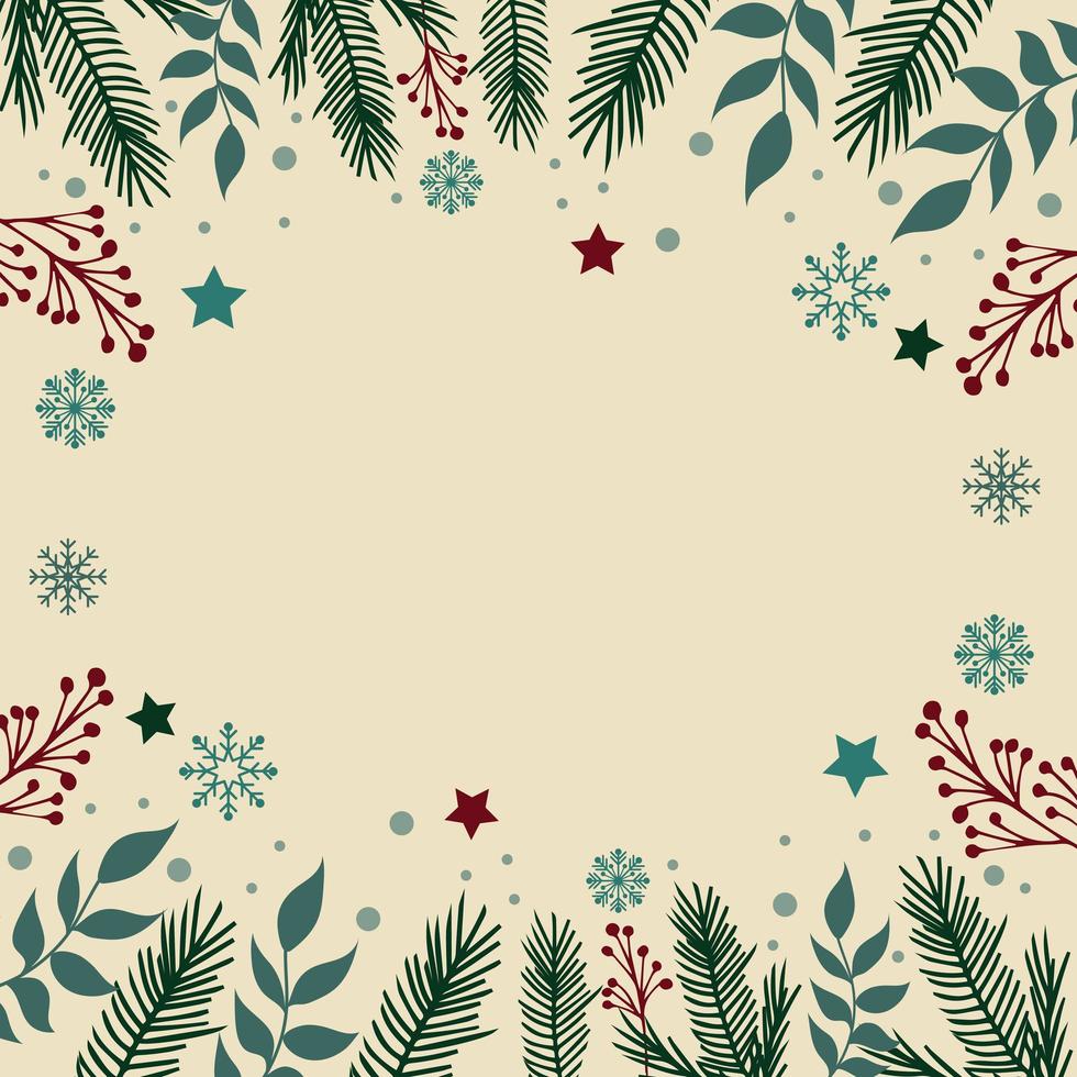 Light Christmas background, festive web template - Vector