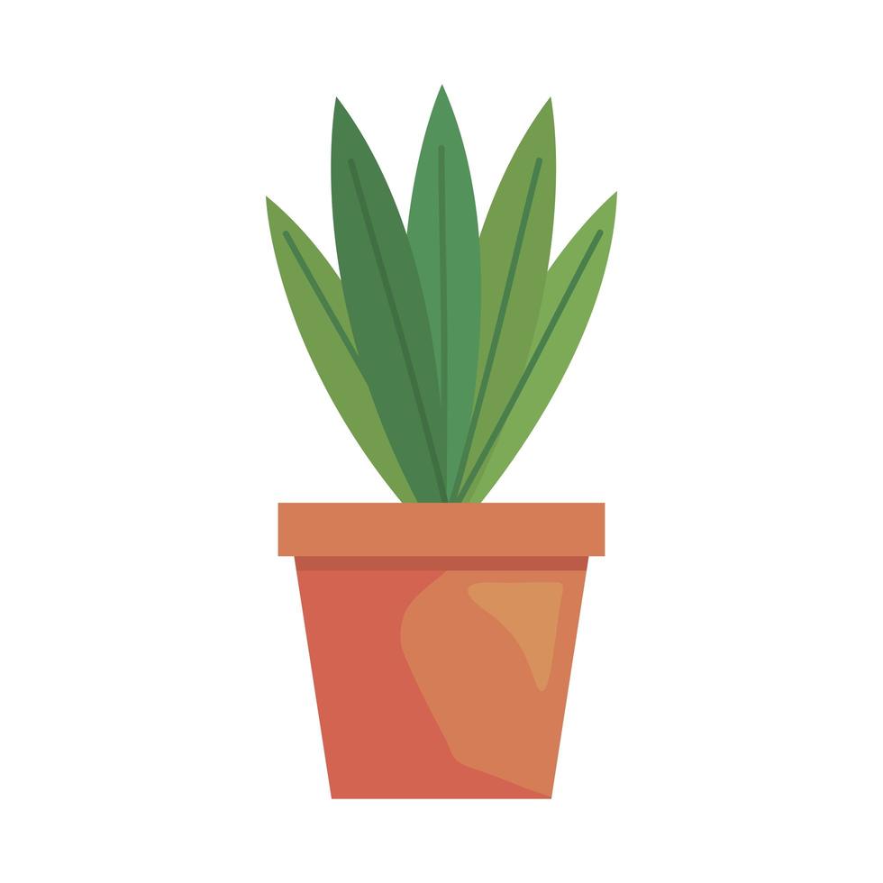 maceta con icono de planta de interior vector