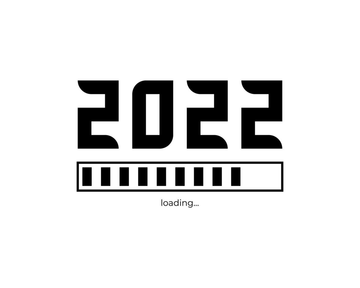 2022 HAPPY NEW YEAR text. Design template Celebration typography poster, banner or greeting card for Merry Christmas and happy new year. Vector Illustration vintage