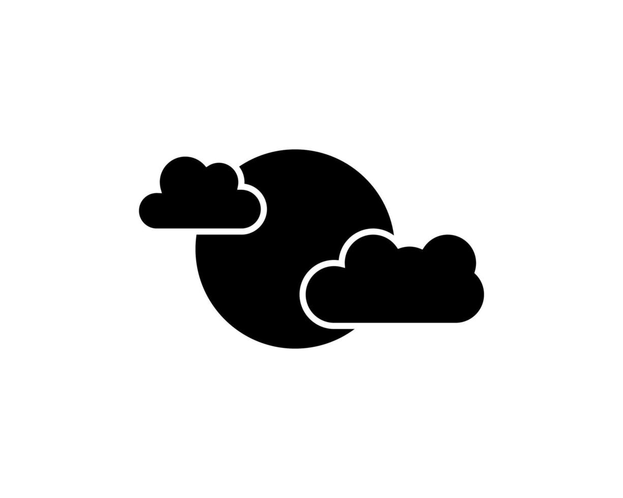 vector de icono de nube de sol. símbolo del tiempo de línea. moderno diseño de letrero de interfaz de usuario de contorno plano. pictograma gráfico lineal delgado para sitio web, aplicación móvil. Ilustración del logo. Eps10.