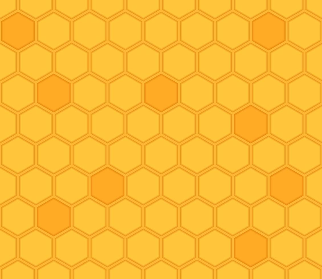 Yellow, orange beehive background. Honeycomb, bees hive cells pattern. Bee honey shapes. Vector geometric seamless texture symbol. Hexagon, hexagonal raster, mosaic cell sign or icon. Gradation color.